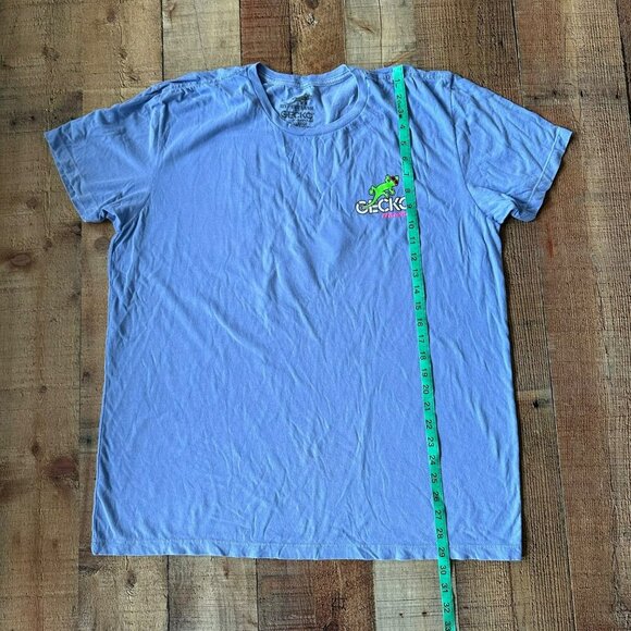 Gecko Hawaii Men's Size XL Color Changing Blue to White Short Sleeve T-Shirt - Picture 4 of 7